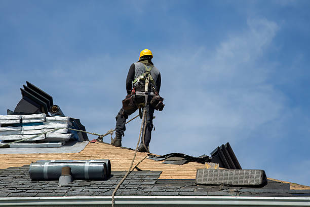 Professional Gutter Installation technician working in Eaton, CO